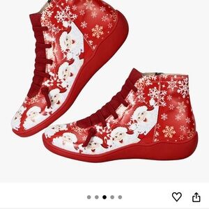 Festive Red Santa Kids Shoes